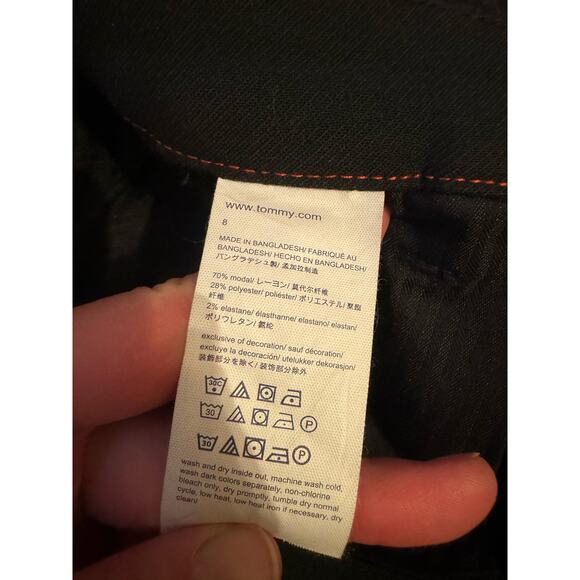 TOMMY HILFIGER Black Pants Trousers Size 8 - Picture 6 of 9